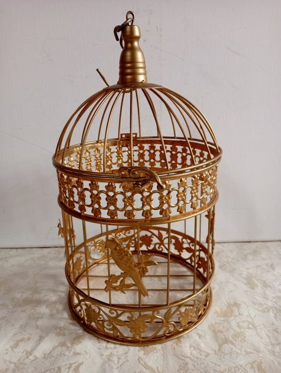 Retro Vogelkäfig-Lampenschirm Aus Metall – Offener Drahtrahmen, Rustikal Rot, 19 Cm – Für Wand-, Hänge- & Tischlampen