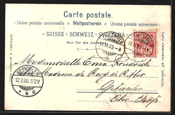 Cartes postales: Lithographie Winterthur, Teilansicht – D'occasion à Berlin par bartko-reher 1