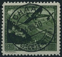 FL - 1930 - Flugpost - Flugzeug - Voll Stempel