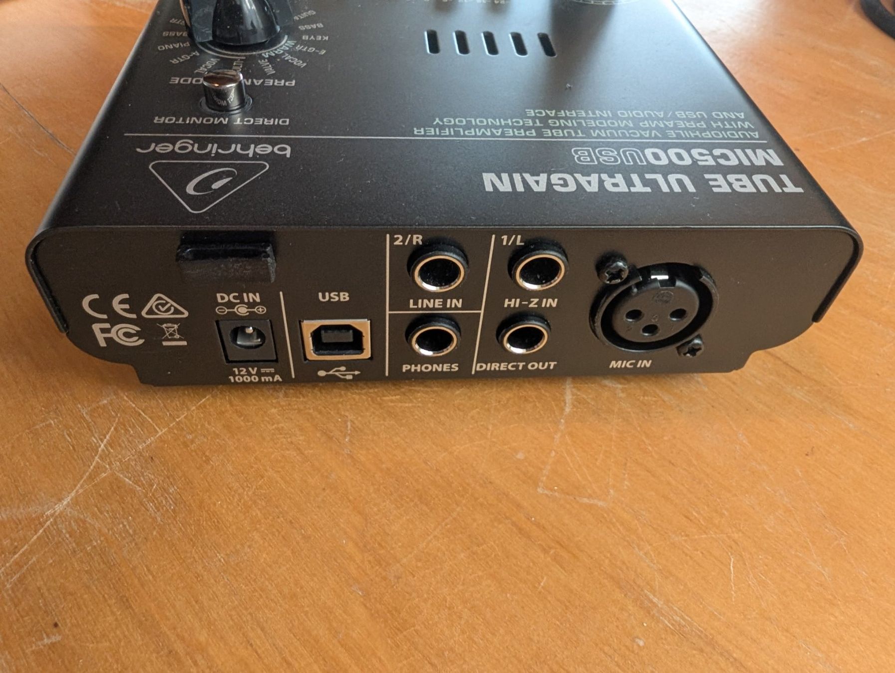 Behringer Strumenti musicali: Behringer MIC500USB Tube Ultragain – Usato da Oberdiessbach venduto da horisberger24 1