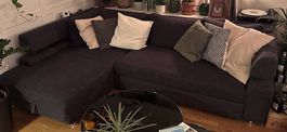 Ecksofa mit Stauraum  mit Stoffschäden, ca. 260 × 180 cm