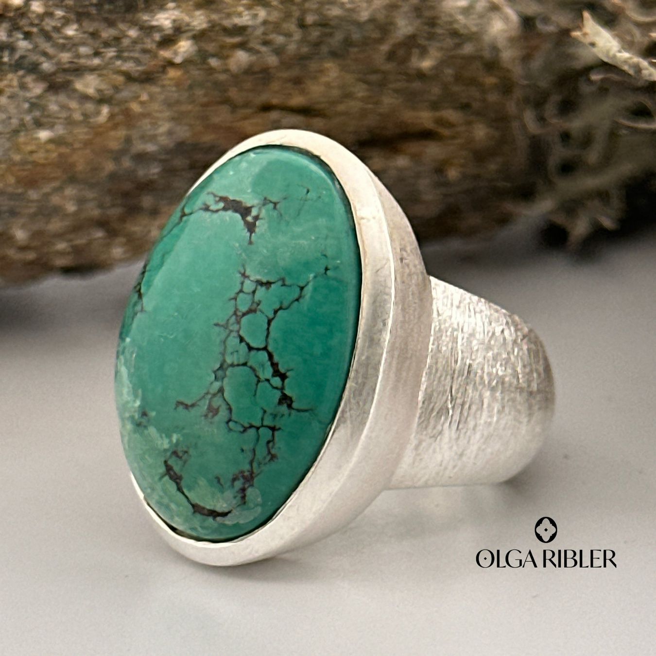 Olga Ribler Anelli: Unikate Silber Ring 925 mit Türkise Grösse 52 – Nuovo (secondo la descrizione) da Luzern venduto da Schmuckoutlet 1