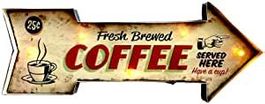 Pfeil Schild-FRESH BREWED COFFEE