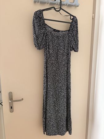 Kleid LCW CASUAL Tupfen schwarz Grösse L neu