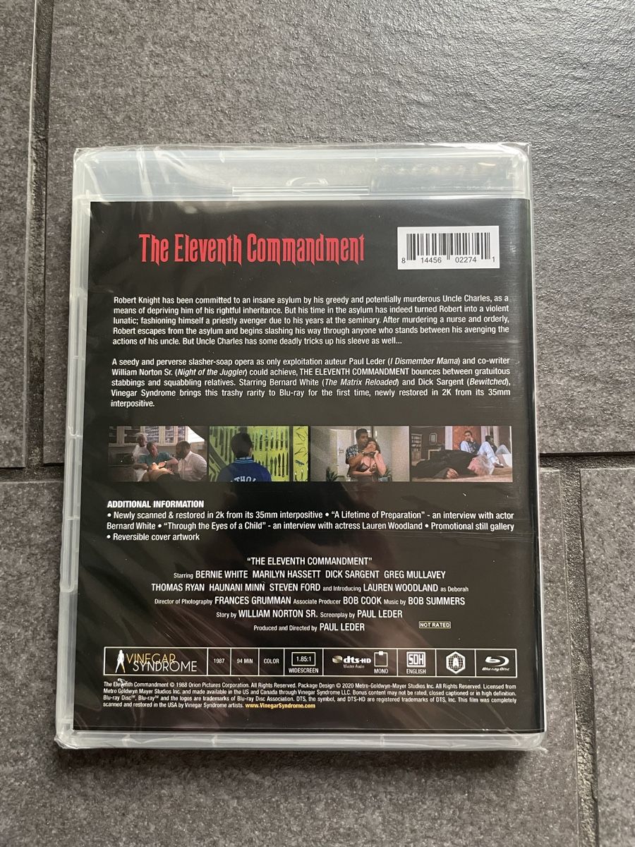 Tutti i DVDs: The Eleventh Commandment Blu-ray Vinegar Syndrome – Nuovo (secondo la descrizione) da Zürich venduto da cENS0R 3