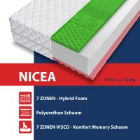 Matratze 160x200 NICEA - H3 - 13cm - 7 Zonen