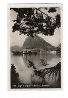 AK 1949 Lago di Lugano - Monte San Salvatore mit Raddampfer
