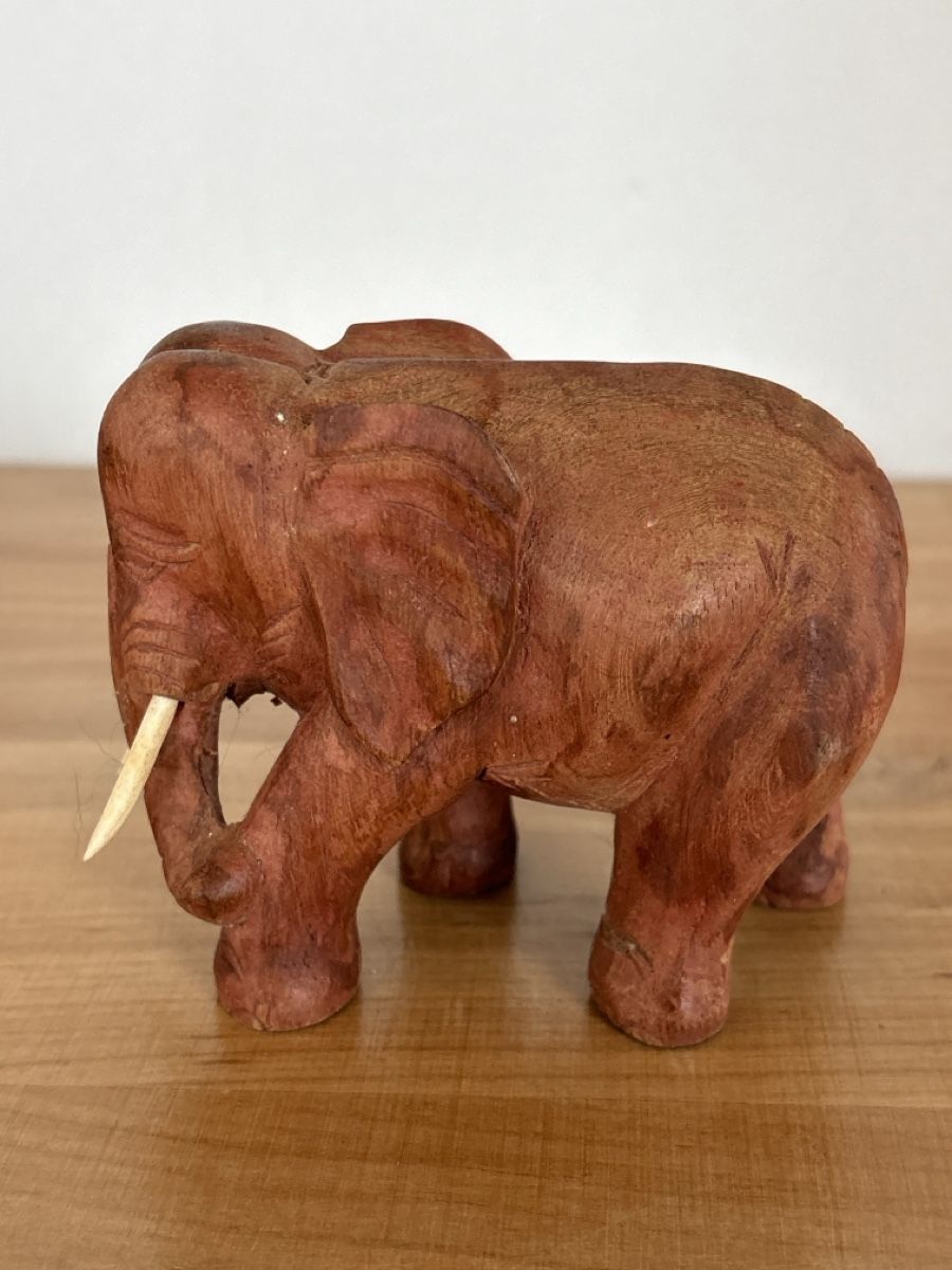 Statuette: Figur aus Holz Elefant – Usato da Rümlang venduto da BoutiqueMonique16 3