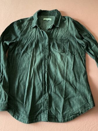 Damen Bluse Sandwich Grösse 40 grauer Denim Used Look