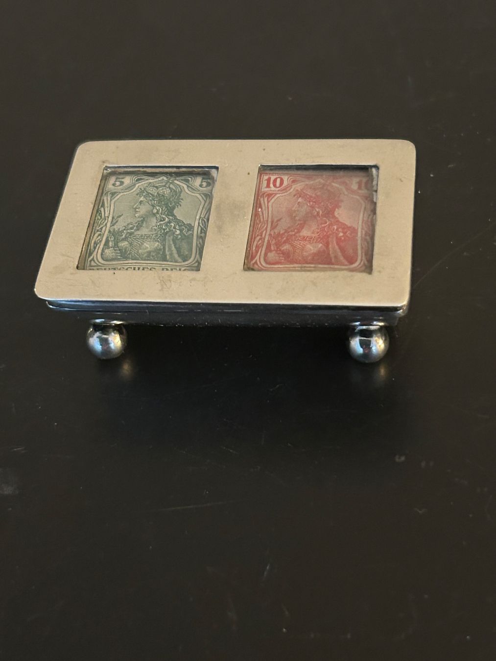 Tutte le decorazioni: Edwardian Birmingham 1908 sterling silver stamp holder – Usato da Zumikon venduto da tuna007 1