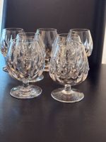 Set aus 7 Kristall Cognacgläser/Cognacschwenkern