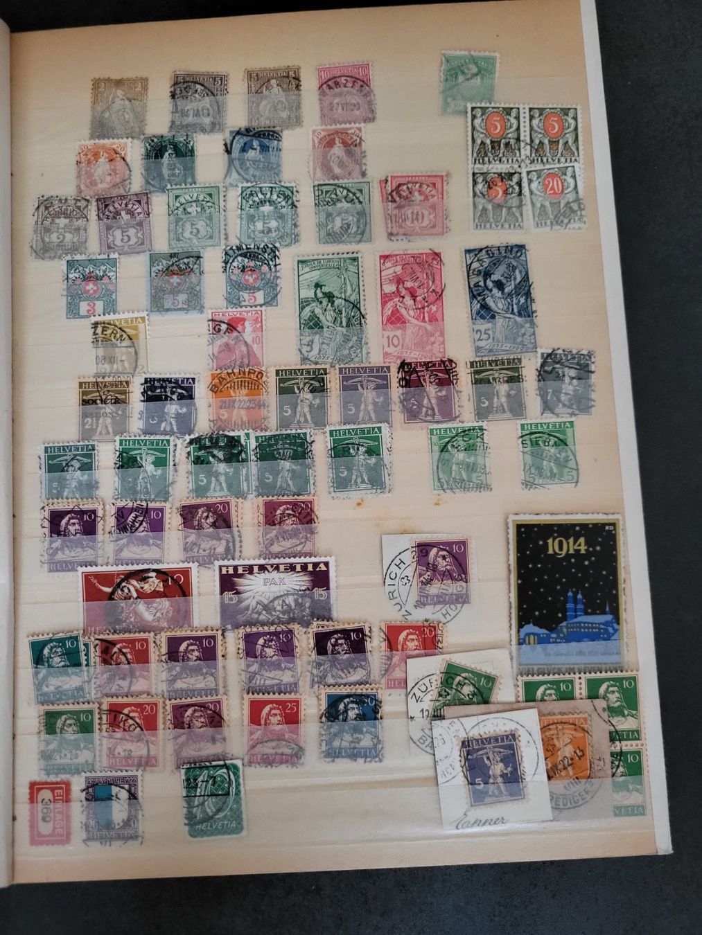 Alle Briefmarken: Sammlung Album - Schweiz – Gebraucht aus Rümlang von Turrin 1