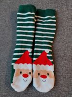 Weihnachtsmann Socken grün/weiss gestreift Grösse 31-33
