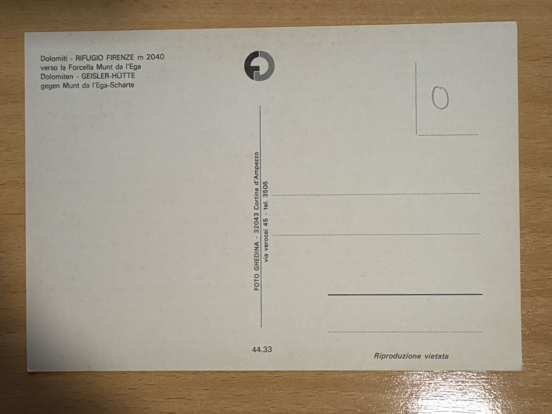 Cartoline postali: Ansichtskarte Geisler-Hütte Dolomiten – Usato da Ibach venduto da lisch3 1