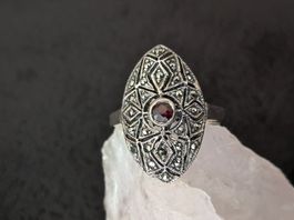 Ring Silber 925 mit rotem Stein