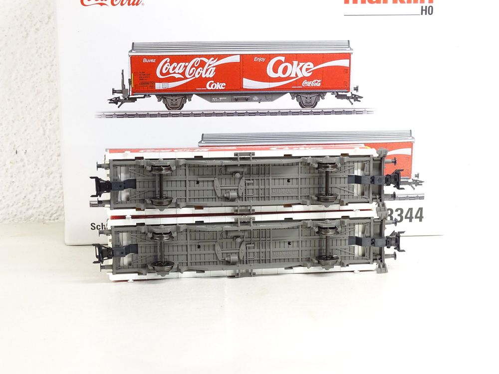 Lot De 3 Wagons Marklin Coca-Cola – Réf 45685, 45686, 45687 – Occasion