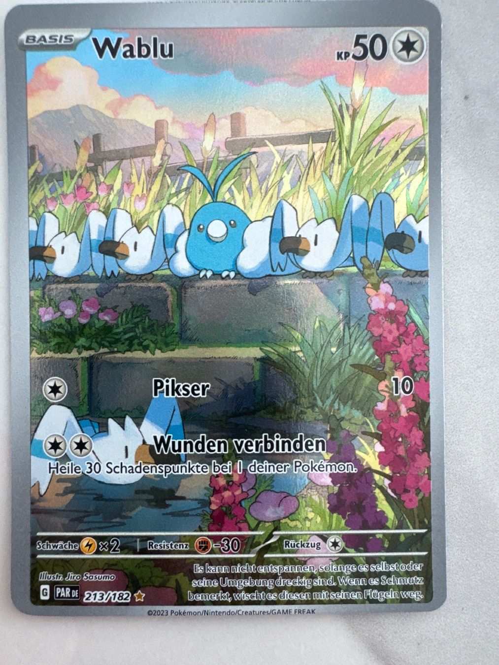 Pokémon Sammelbilder & Trading cards: Wablu PAR213 DE - Paradoxrift – Gebraucht aus Wil SG von Prof.Eich