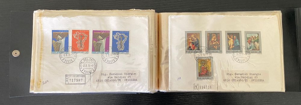 TR02 Enveloppe + Timbre Vatican 2003 (Gebraucht) in Cousset für CHF 0.6