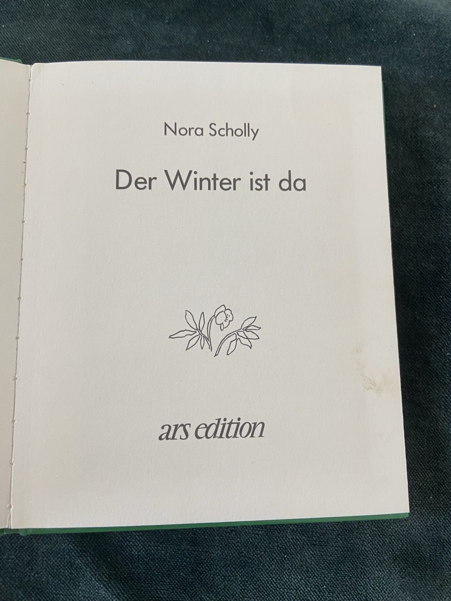 Libri: Nora Scholly: Der Winter ist da, Ars Edition Büchlein – Difettoso da Luzern venduto da waterfront1 1