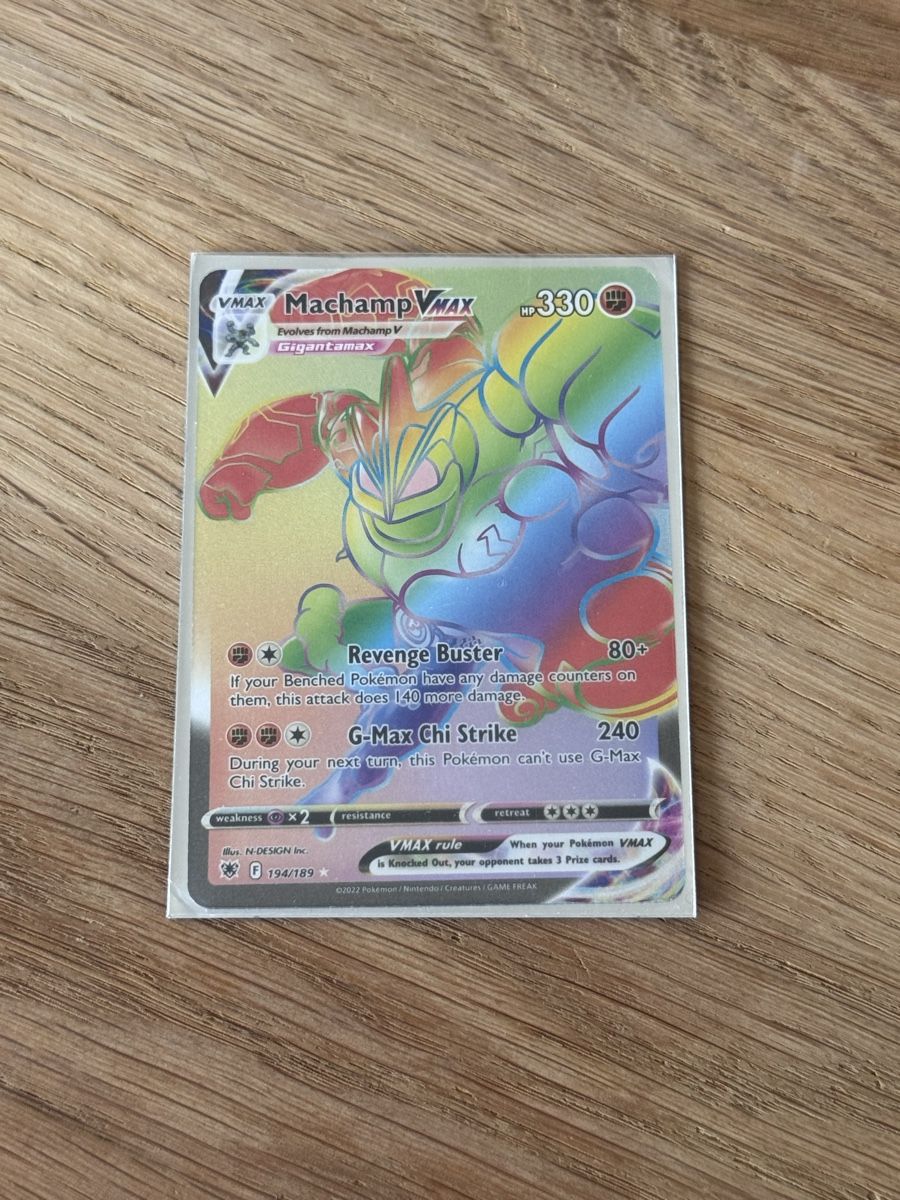Pokémon Carte collezionabili: Vmax Machamp Rainbow 10/10 Zustand! – Nuovo (secondo la descrizione) da Utzigen venduto da perfekten