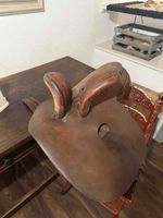 Selle d'équitation Amazone en cuir marron