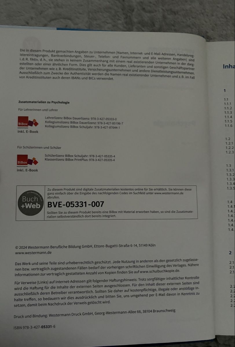 Bücher: Hobmair Psychologie, Westermann, – Neu (gemäss Beschreibung) aus Niederlenz von alpha.t14 2