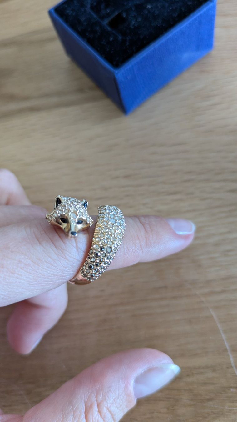 Swarovski Anelli: Swarovski Ring Fuchs, goldfarben, Gr. 52 – Usato da Dübendorf venduto da Lau_89gs 2