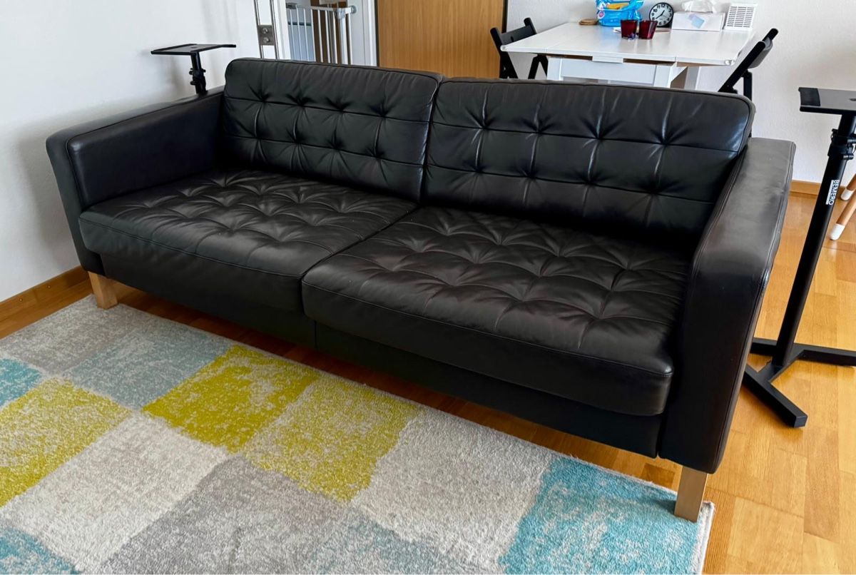 Ikea Sofas: Guterhaltene Ledercouch zu verkaufen – D'occasion à Schüpfen par lecker_milka 1