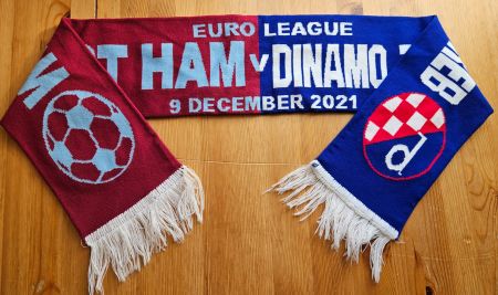 West Ham United vs. Dinamo Zagreb 2021 Schal Fussball Fan