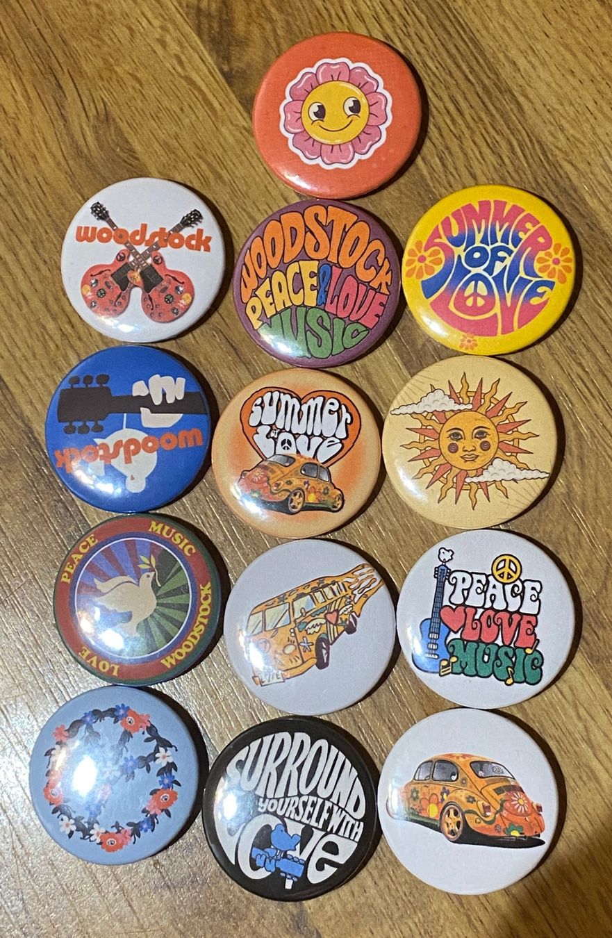 Magnete: Woodstock Magnete Love & Peace – Neu (gemäss Beschreibung) aus Basel von FatCatPacksTheRatt