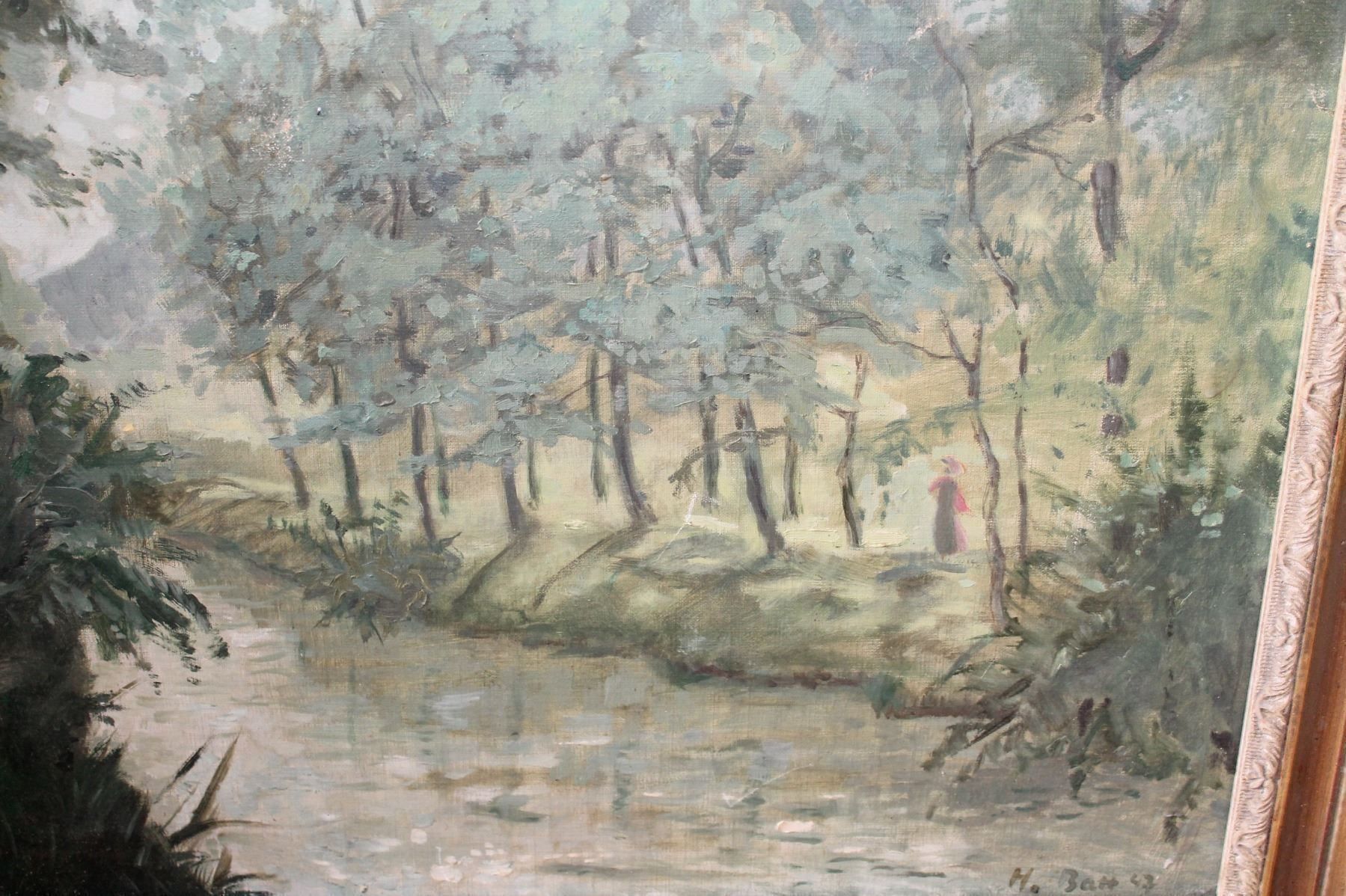 Gemälde: Gelegenheit original Gemälde "Landschaft H. Batt 1943" – Gebraucht aus Rüschegg-Heubach von Ofen111 3