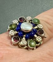 Gold-/Silber-Ring mit Farbsteinen