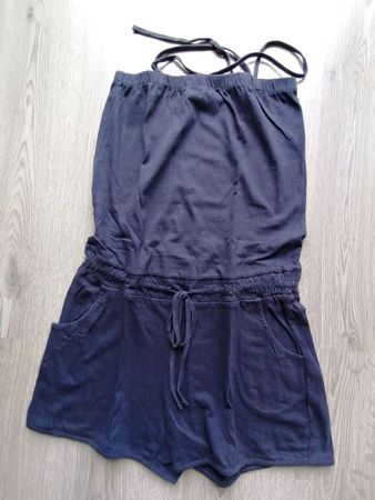 Sommer Jumpsuit Gr. 36, Blau, Neckholder, Kurz