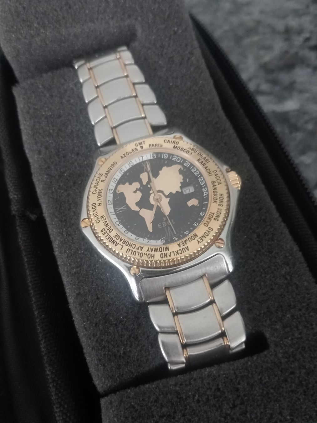 Ebel Orologi: Ebel Voyager 18k gold bezel – Usato da Biel/Bienne venduto da ri-k2503