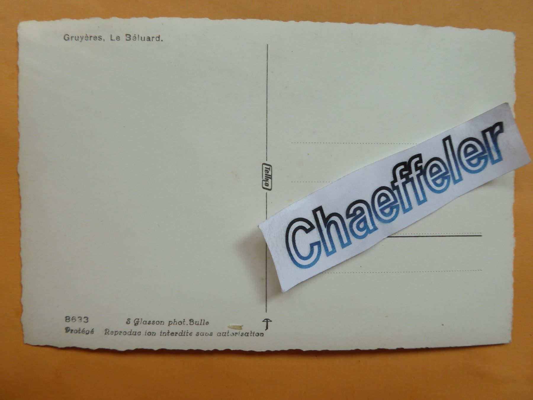 Cartoline postali: Gruyères - La Beiurad – Nuovo (secondo la descrizione) da Zürich venduto da Chaeffeler 1