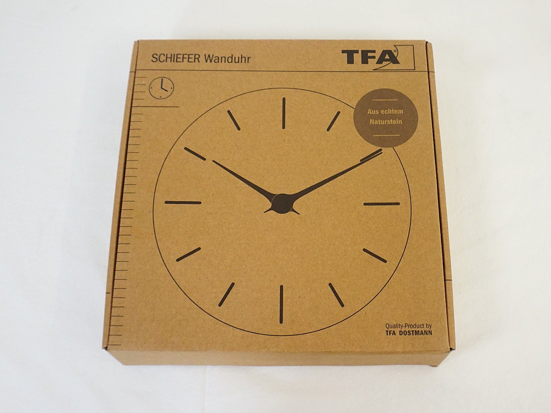 Orologi da terra & Orologi da parete: TFA Schiefer Wanduhr – Nuovo e nell'imballaggio originale da Pratteln venduto da Restwert_Pratteln