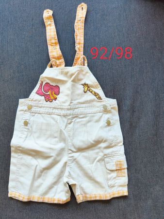 Gr. 92/98 Latzhose "Elefant/Giraffe"