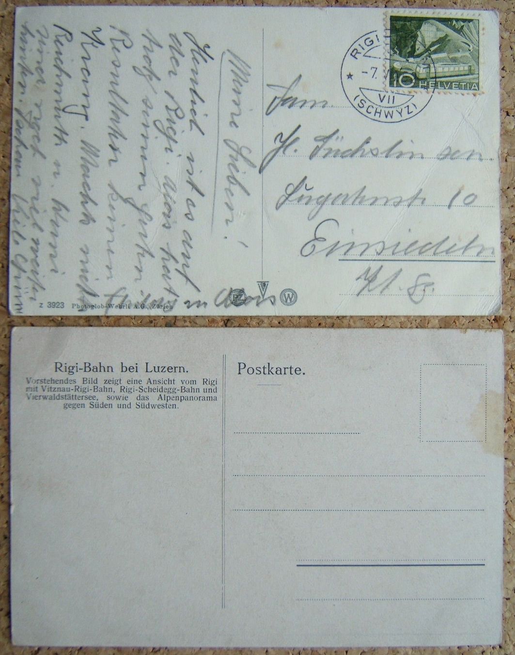 Cartoline postali: 2 AK RIGI-PANORAMA – Usato da Brunnen venduto da Nonne04 1