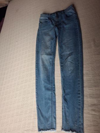 Pantalon jeans bleu taille 34 marque Yes Or No 54% coton