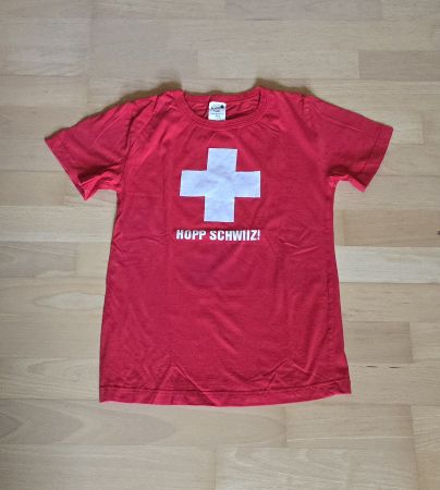 T-Shirt Hopp Schwiiz! Fussball WM Schweiz Kinder 140
