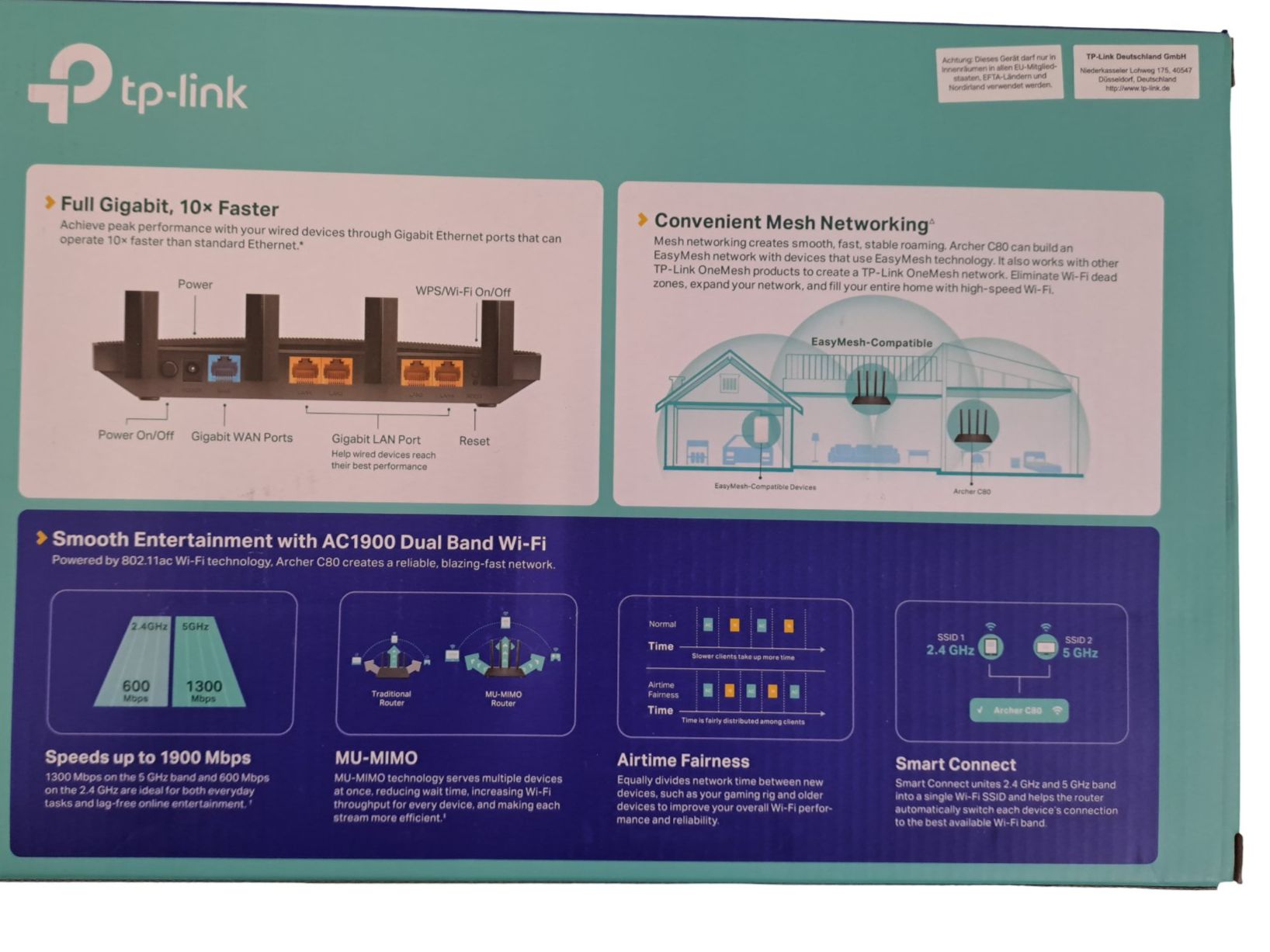TP-Link Modems & Routeurs: TP-LINK AC1900 Wi-Fi Router Mod. Archer C80 – Neuf (Voir description) à Männedorf par Restwert_Maennedorf 4