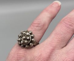 Vintage Silber Ring floral / Trachtenschmuck Stil Größe 54