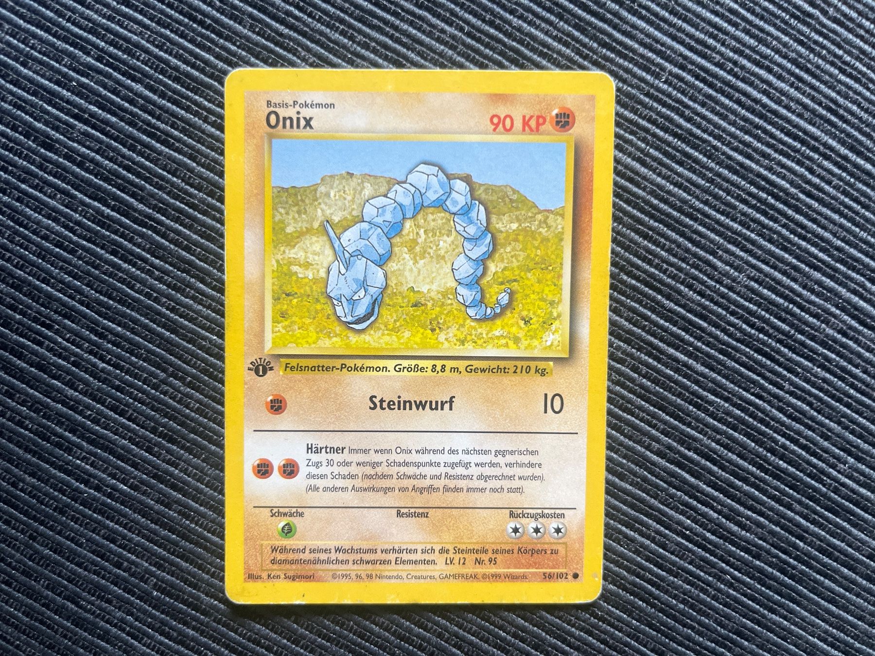 Pokémon Carte collezionabili: Pokemon Onix 1. Edition non holo Base Set – Usato da Wabern venduto da Collectfun