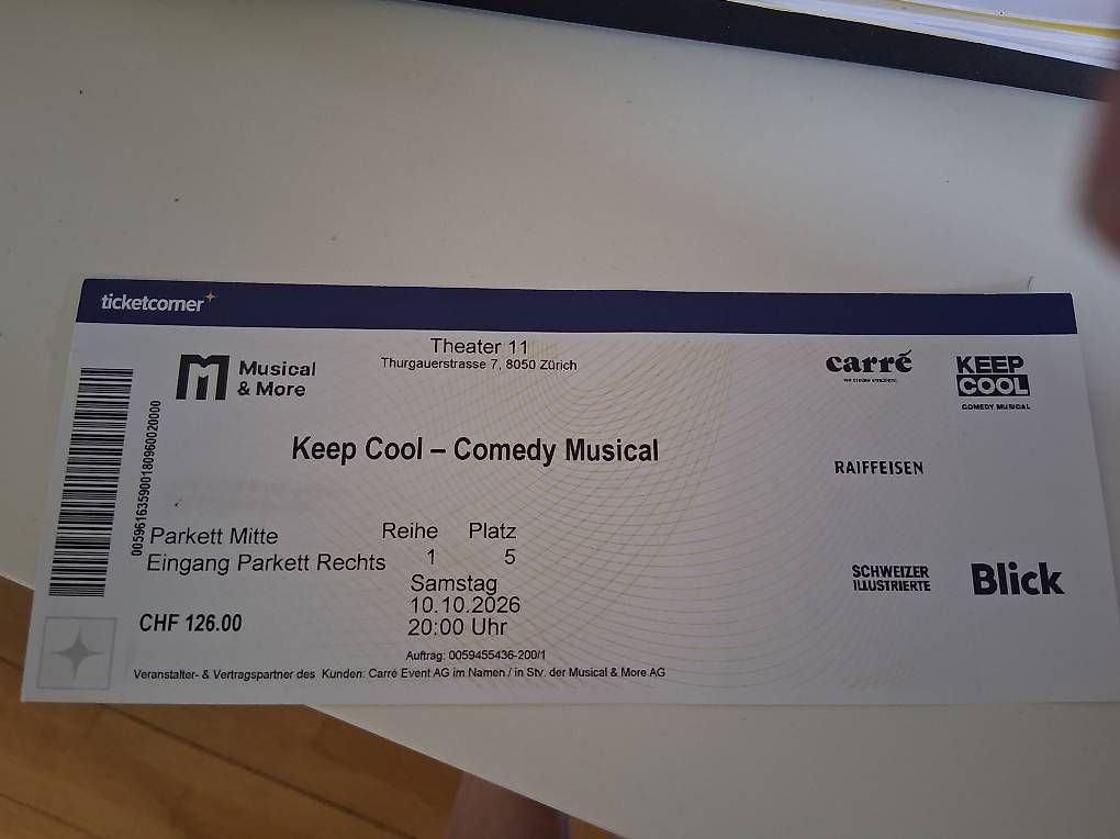 Biglietti: Keep Cool Musical  – Usato da Basel venduto da Biolka78
