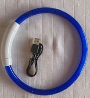 Leuchthalsband wiederaufladbar blau 35cm
