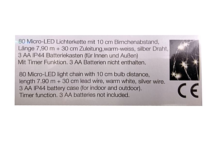 Ghirlande e barre luminose: Leuchtdraht Outdoor 80 LED mit Timer etc – Nuovo e nell'imballaggio originale da Wettingen venduto da Swala 2