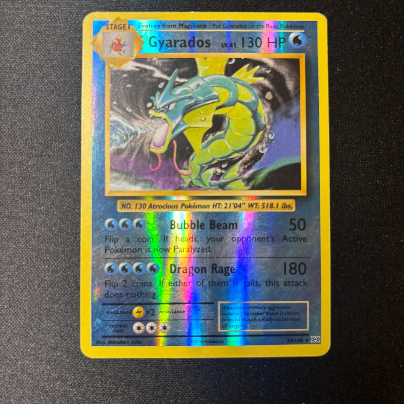 Pokémon Sammelbilder & Trading cards: Pokémon - Gyarados Reverse - 34/108 – Gebraucht aus Ambrì von Luk_wnr7