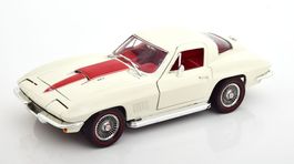 CHEVROLET CORVETTE C2 427 1967 WEISS/ROT 1:18 AUTOWORLD