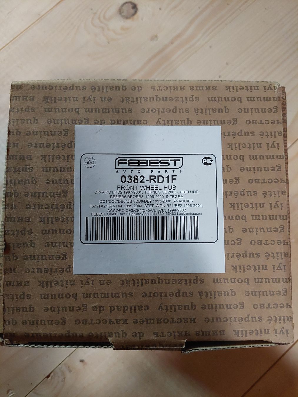Tutti pezzi di ricambio auto: Febest Radnabe 0382-RD1F – Nuovo e nell'imballaggio originale da Brunnadern venduto da Oheshh