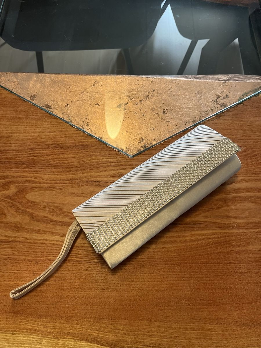 Borse da donna: Clutch Handtasche Silber Glitzer – Usato da Gelterkinden venduto da DominikWeissDesign 2